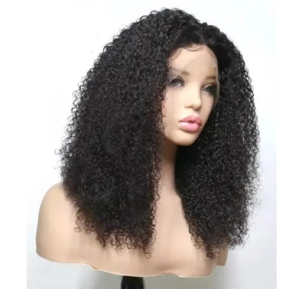 SOLD💗100% human virgin hair curly lace front wig